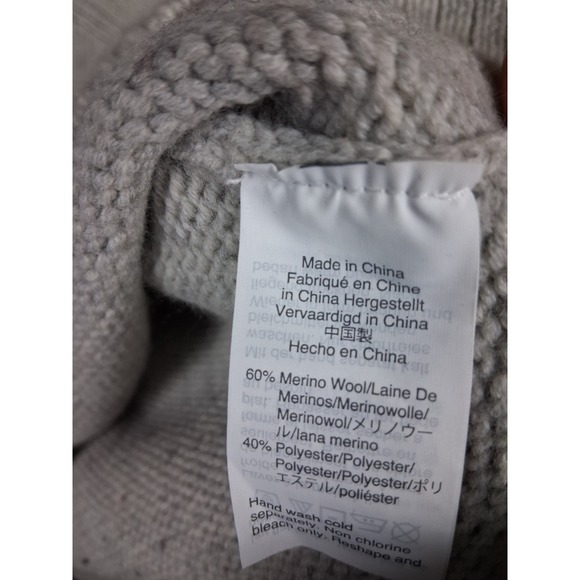 Madewell Womens Sweater Medium Gray El Rancho Merino Wool Boxy Casual Crew - Picture 6 of 8